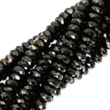 Black Onyx 10mm Faceted Rondells