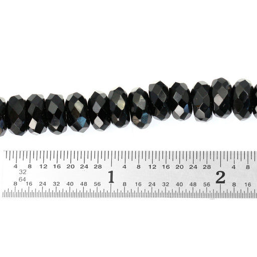 Black Onyx 10mm Faceted Rondells