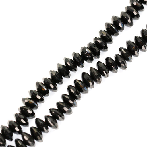 10mm Faceted Black Onyx Roundelles