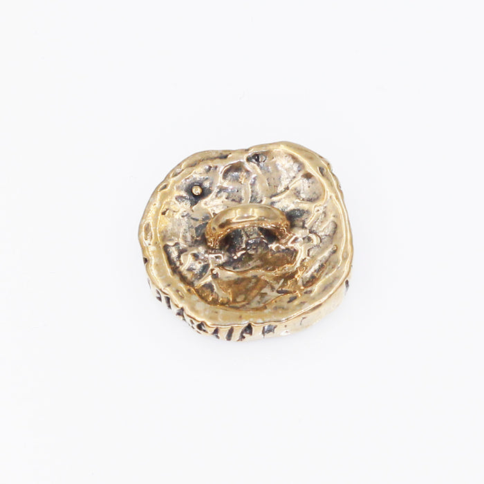 (bzbn052-N0442)  Bronze Swirl Round Button Clasp.