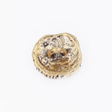 (bzbn052-N0442)  Bronze Swirl Round Button Clasp.