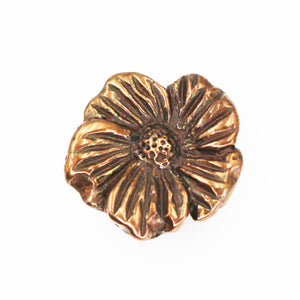 (bzbn007-N0141) Bronze Flower Button