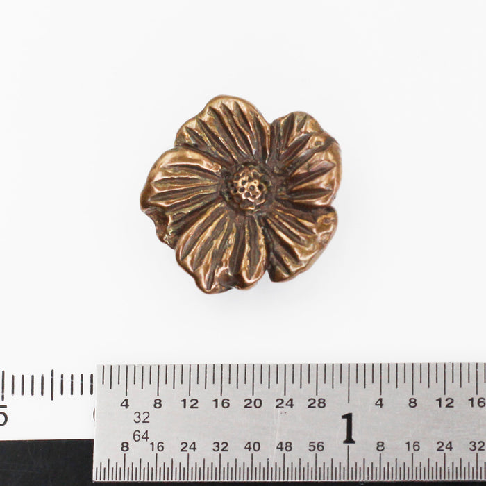 (bzbn007-N0141) Bronze Flower Button