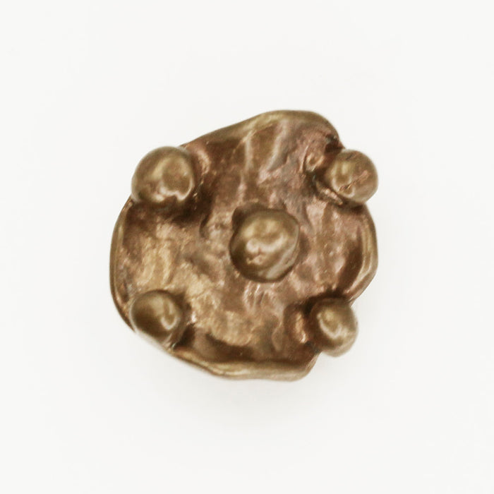 Solid bronze button clasp