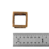 (bzbd077-N0266) 13mm Bronze Hollow Cube