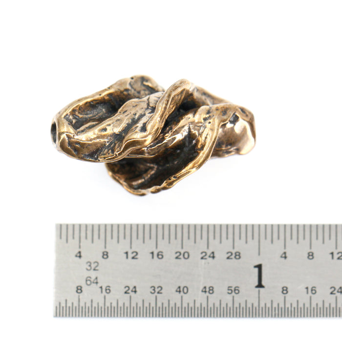(bzbd094) Large Bronze Free Form Bead