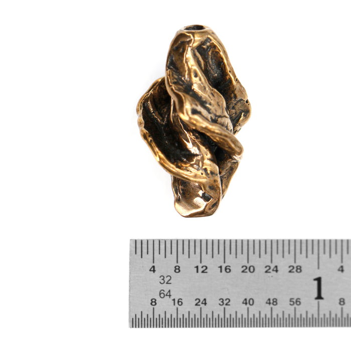 (bzbd094) Large Bronze Free Form Bead
