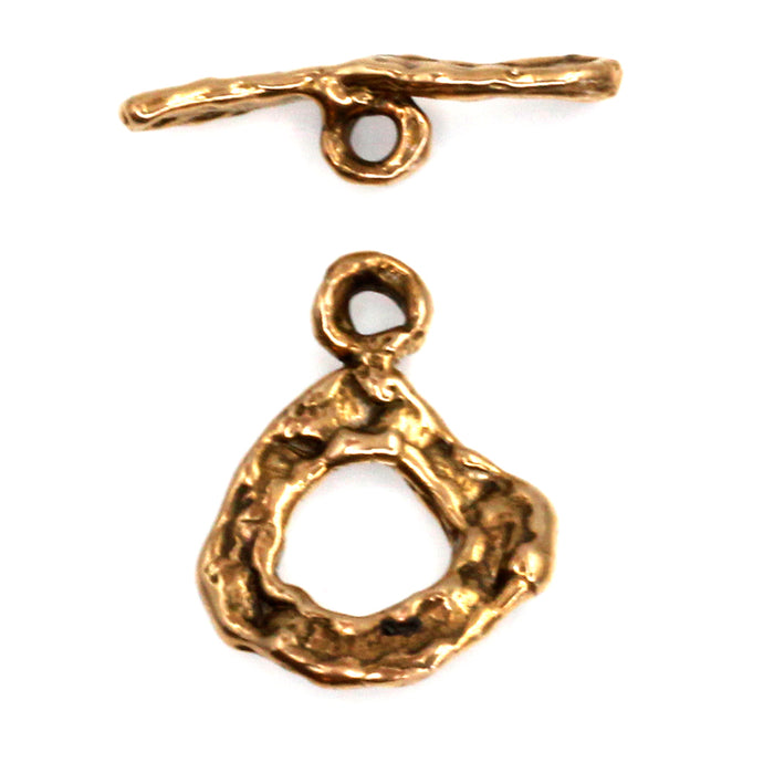 (bzct078-N0656) Small textured toggle clasp