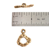 (bzct078-N0656) Small textured toggle clasp