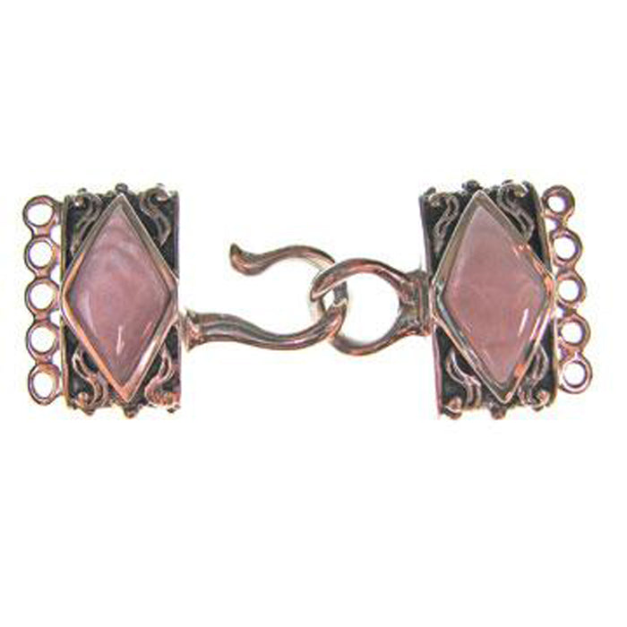 (ICL-018) Pink Mother-of-pearl 5 Strand Clasp
