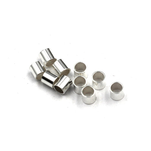 3x3 mm sterling  crimps