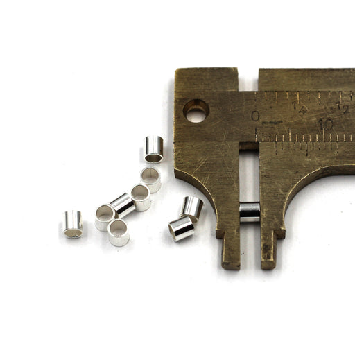 3x3 mm sterling  crimps