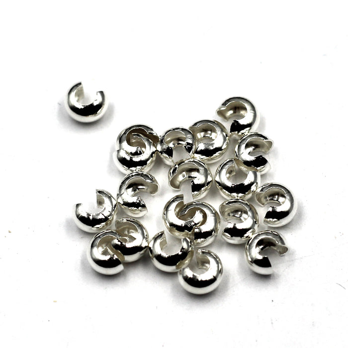 4mm Sterling Crimp Covers