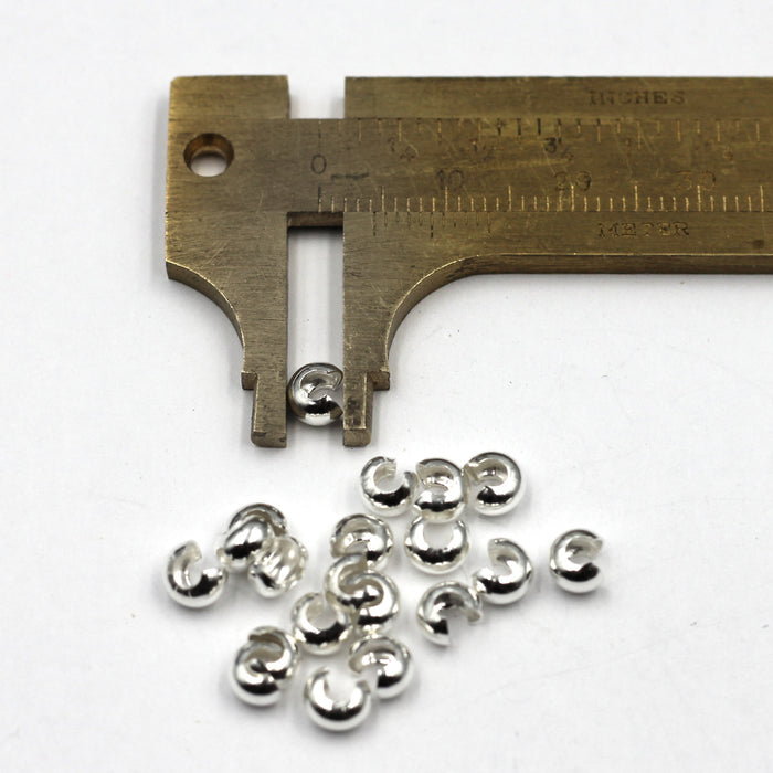 4mm Sterling Crimp Covers