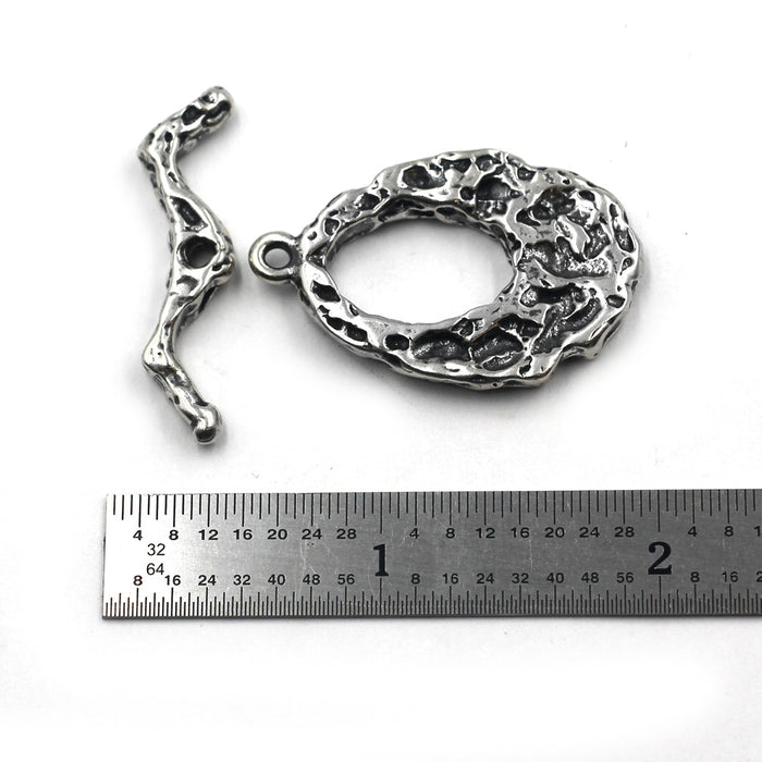 Heavy sterling silver toggle clasp