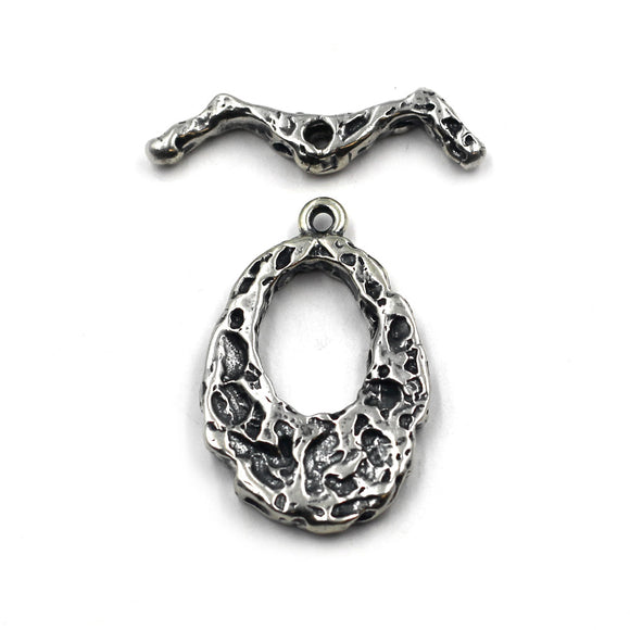 Heavy sterling silver toggle clasp