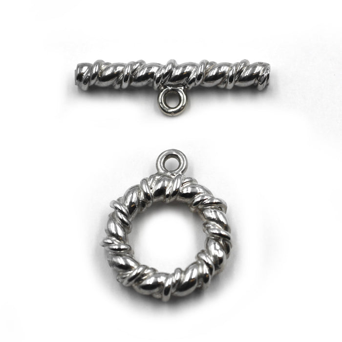 (STG-085) Heavy Weighted Sterling Silver Toggle Set