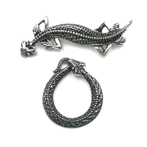 Sterling lizard & snake toggle