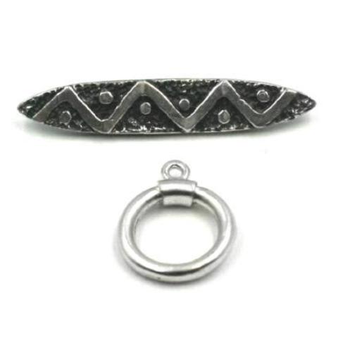 Sterling silver toggle