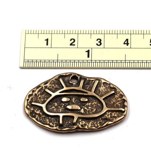 Bronze Sun Petroglyph Pendant