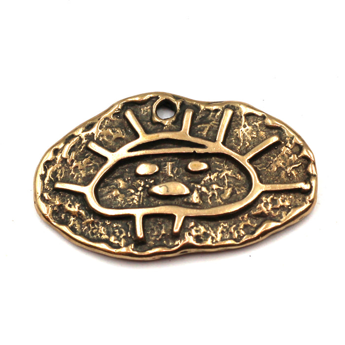 Bronze Sun Petroglyph Pendant