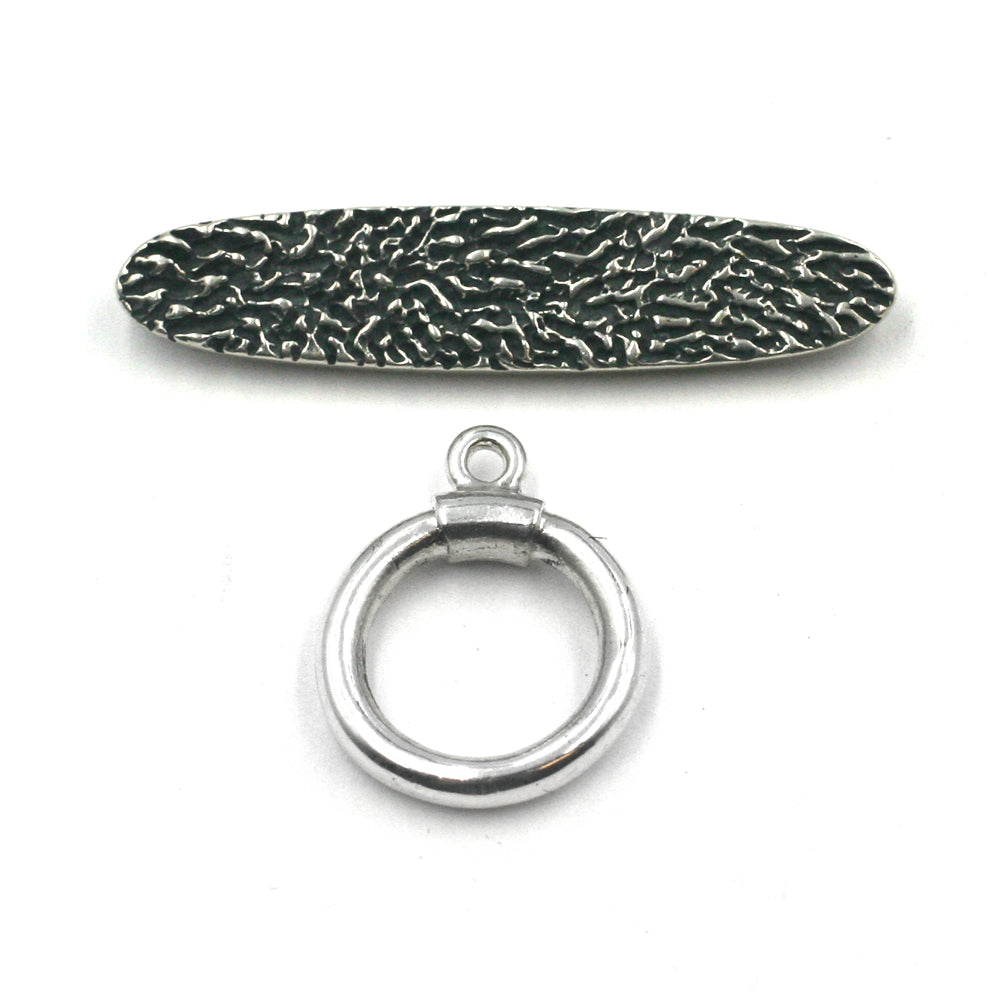 Handmade Sterling Silver Textured Artisan Toggle Clasp (one) – VDI Jewelry  Findings