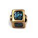 Bronze Turquoise Inlay Bead