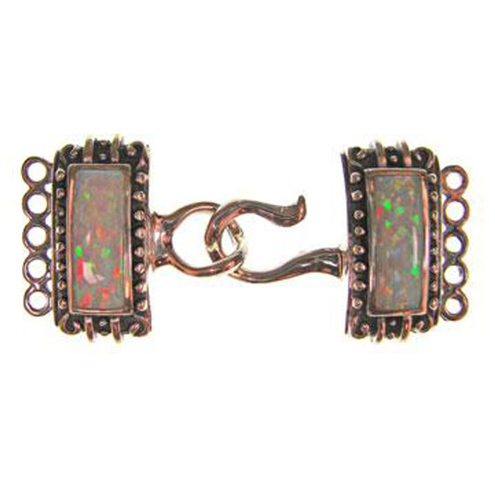 (ICL-014) White Synth Opal Multi Strand Clasp