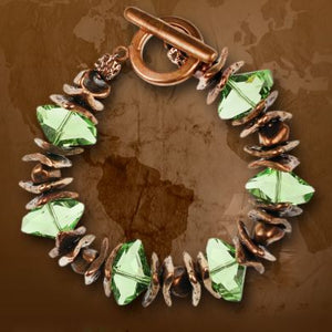 Bronze and Swarovski Crystal Bracelet Kit