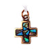 Bronze Cross With Abalone and Opal