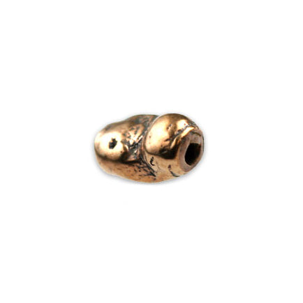 (bzbd072-9917) "Medium Bronze Bean" - Scottsdale Bead Supply