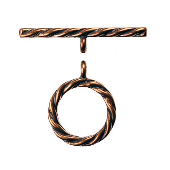 Bronze dual ring twist toggle