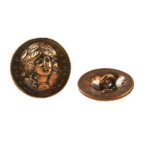 Bronze "In god we trust' coin button