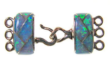 3-strd Lt. Blue Synthetic Opal