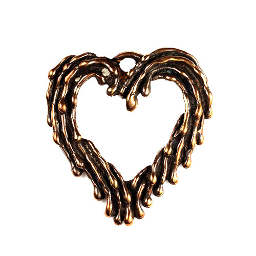 Bronze Textured Heart Pendant