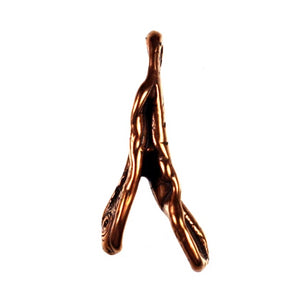 Bronze Free form Wishbone Pendant