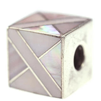 Inlay Cube 12mm3 Pink Mussel