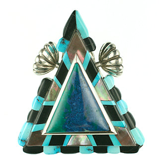 Inlay Clasp with Azurite