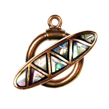 Bronze Inlay Toggle with Abalone