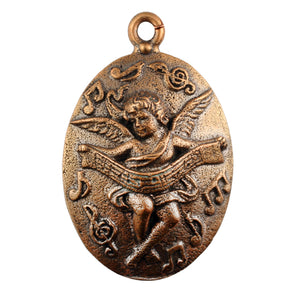 Bronze Musical Angel Pendant