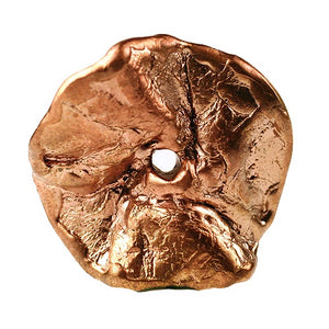 (bzbd142-N0145) Bronze Textured Round Bead - Scottsdale Bead Supply
