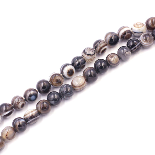 (agate031) Agate Eyes 12mm - Scottsdale Bead Supply