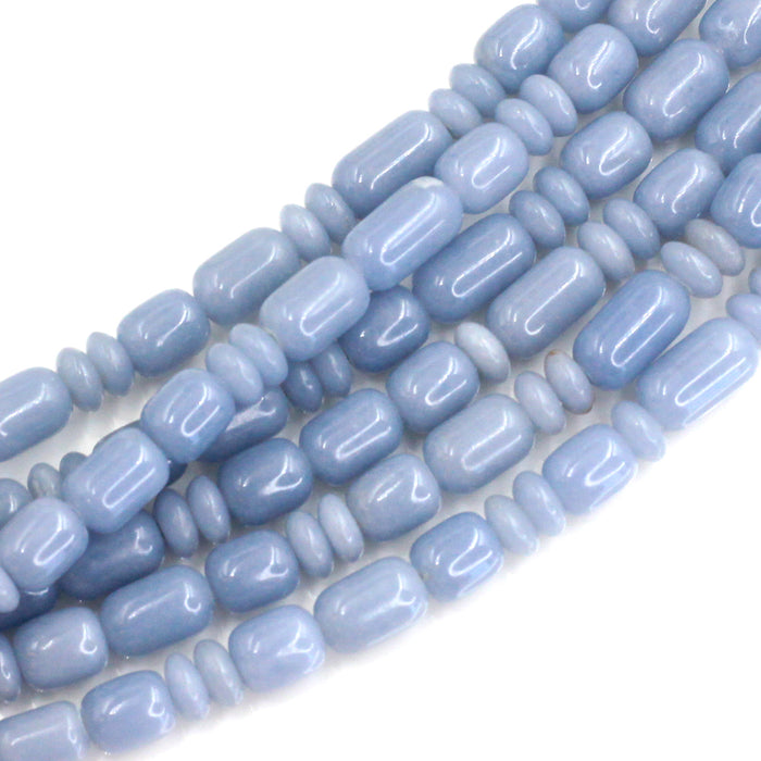 (ANG-001) Angelite Barrel/Rondelles