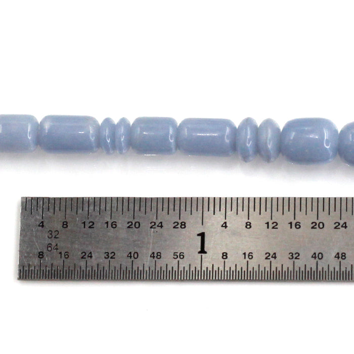 (ANG-001) Angelite Barrel/Rondelles