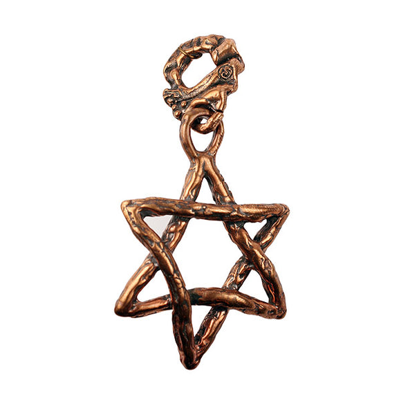 Bronze Star of David Pendant