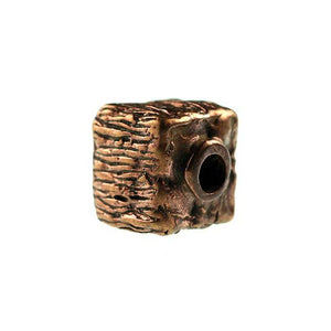 (bzbd030-9655) Bronze 9 mm Textured Cube Bead. - Scottsdale Bead Supply