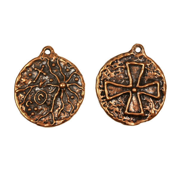 Bronze Cross Medallion Pendant