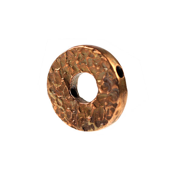 (bzbd074-9921) Bronze donut shaped bead - Scottsdale Bead Supply