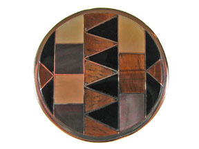 Box Clasp 5-strd Tiger's Eye, Black Onyx, Brown and Gold Lip