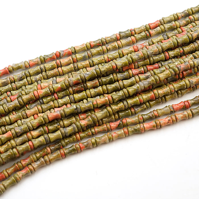 (unakite003) Unakite Barrels and Rondelles